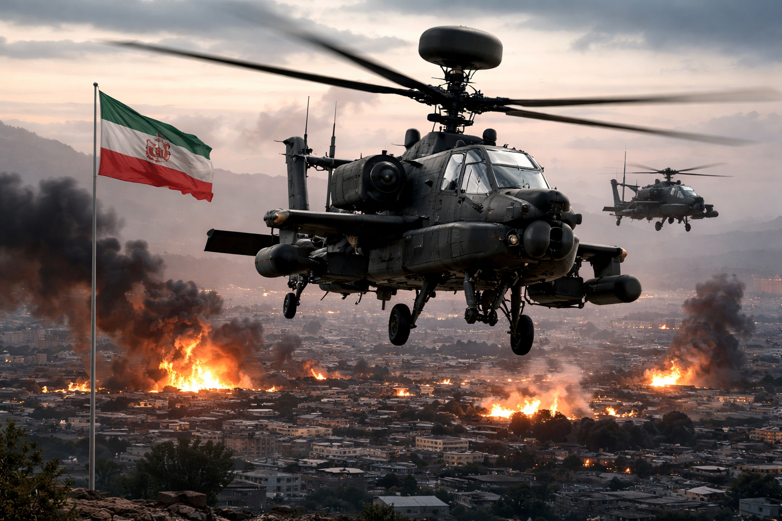 Iran : l’étrange absence des hélicoptères de combat américains