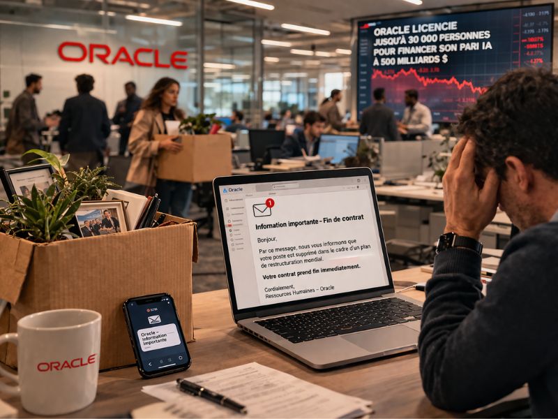 Oracle : des licenciements massifs par courriel pour payer la course à l’IA