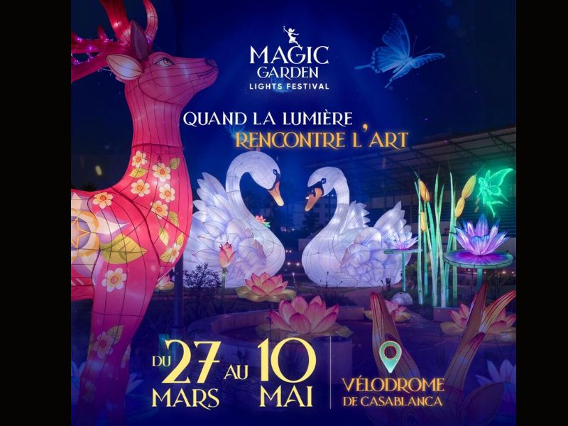 Magic Garden Light Festival : le Vélodrome d’Anfa s’illumine et réinvente les soirées casablancaises