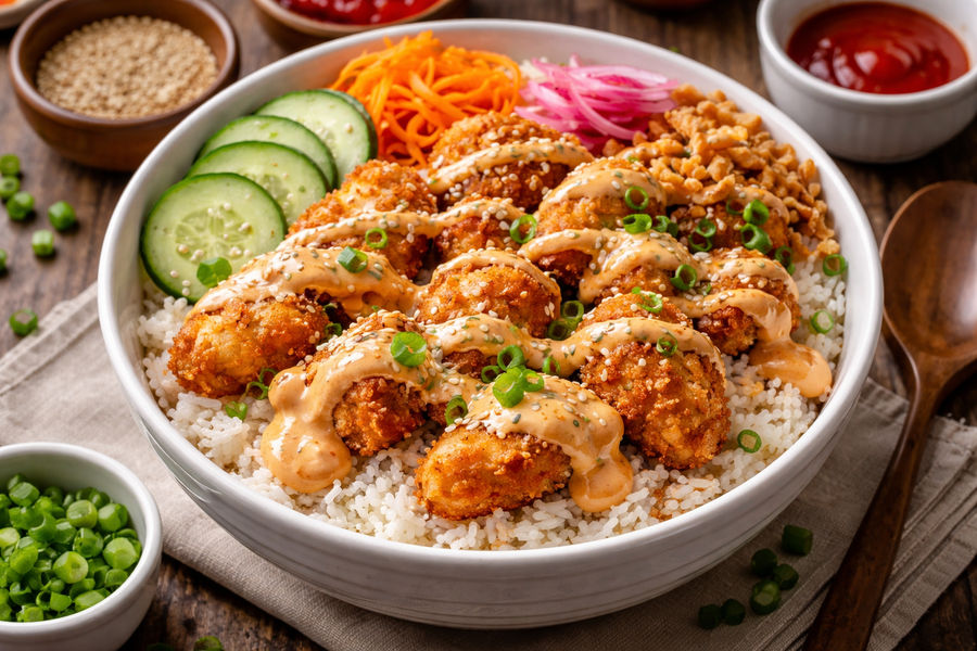 Le bol qui fait craquer tout le Maroc : poulet croustillant, riz et sauce magique