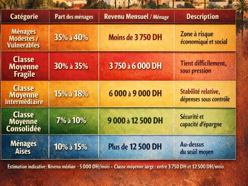 ​Classe moyenne marocaine : le pilier qui s’effrite sans tomber