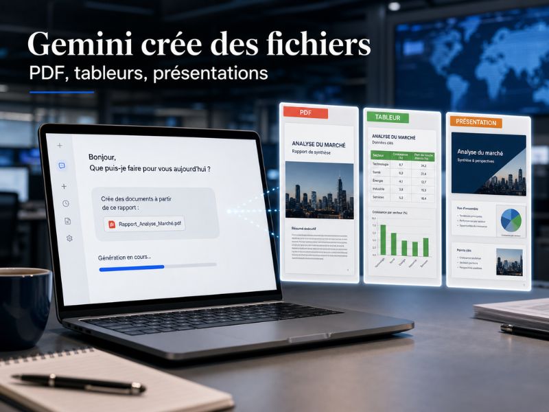 Gemini peut enfin générer des PDF, feuilles de calcul et présentations : mode d’emploi