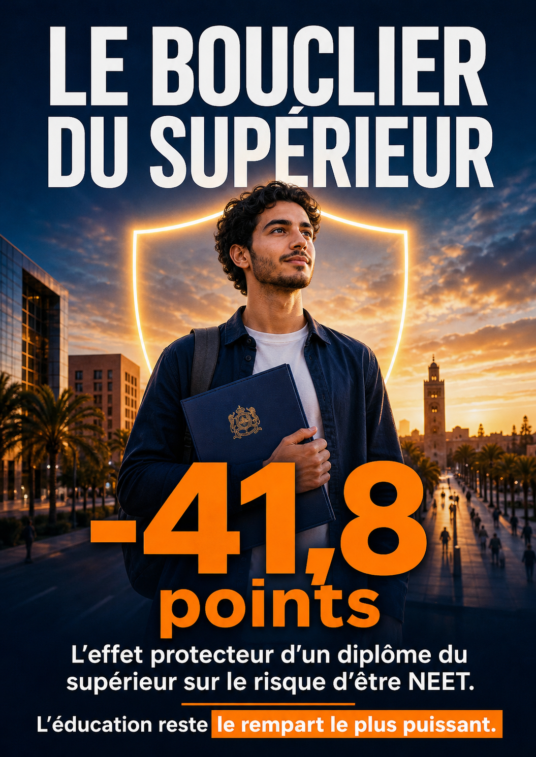 L'effet protecteur d'un diplôme du supérieur sur le risque d'être NEET
