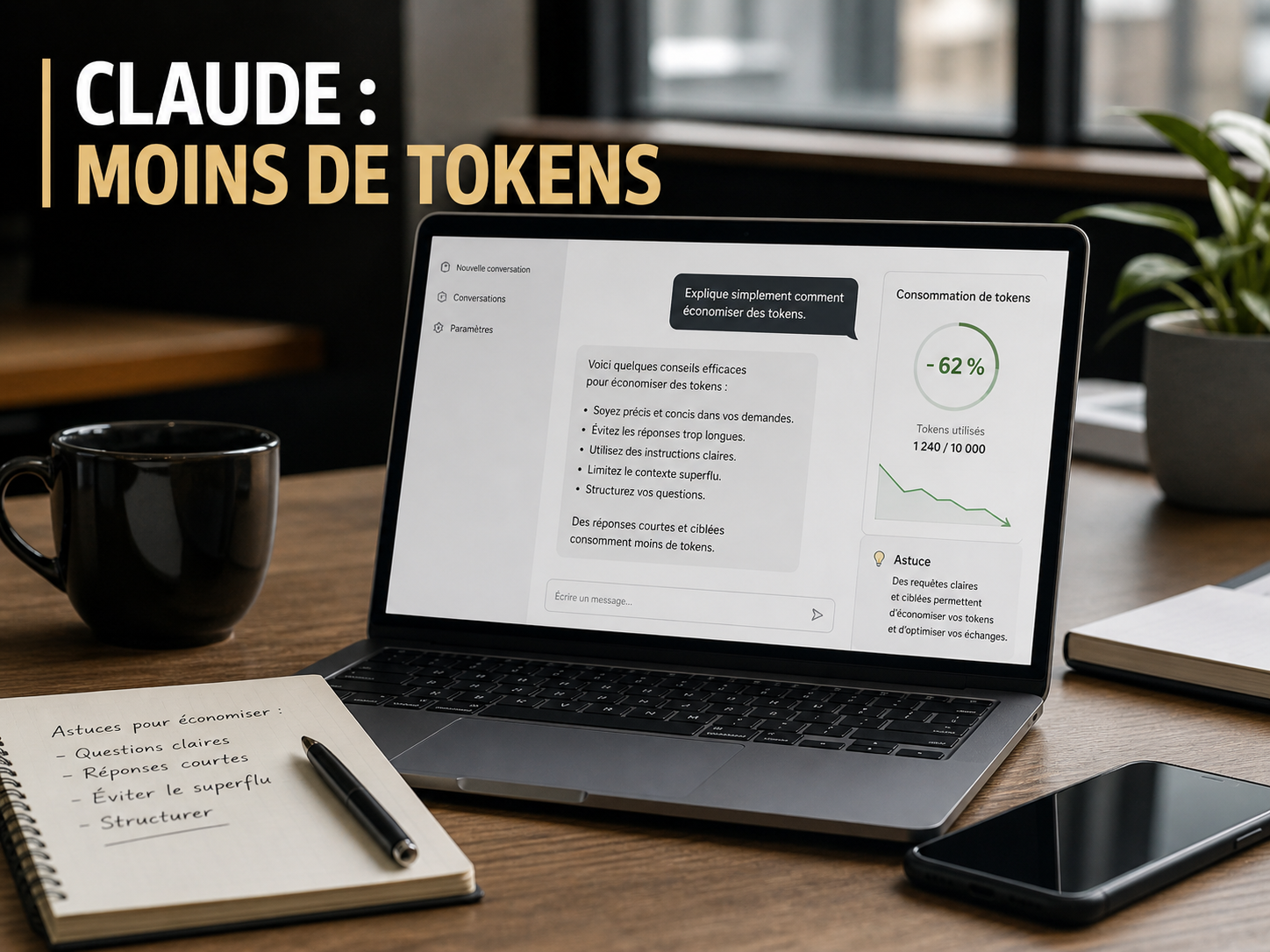 Claude sans gaspillage : mieux prompter pour travailler plus longtemps