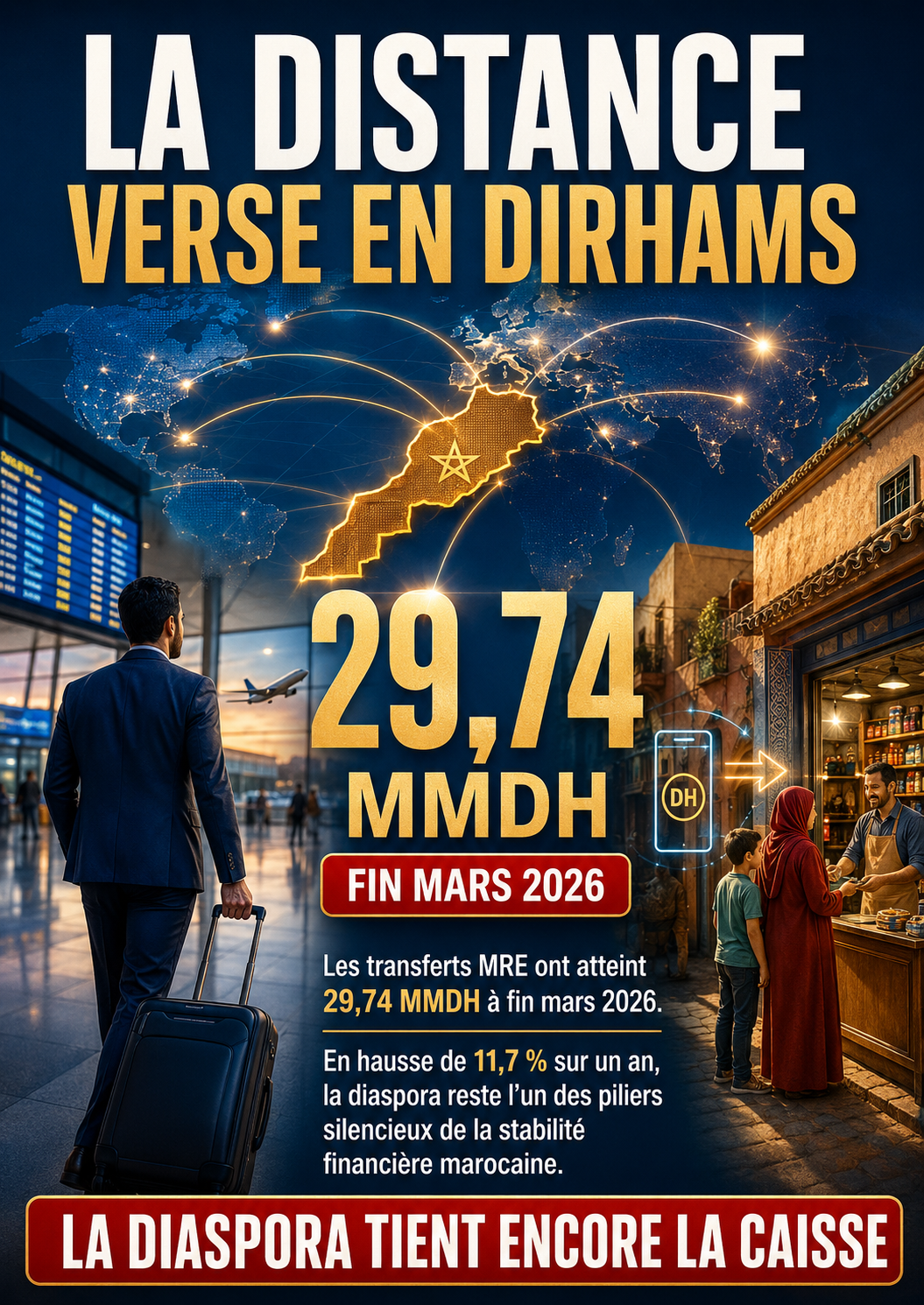 29,74 MMDH — La diaspora tient encore la caisse