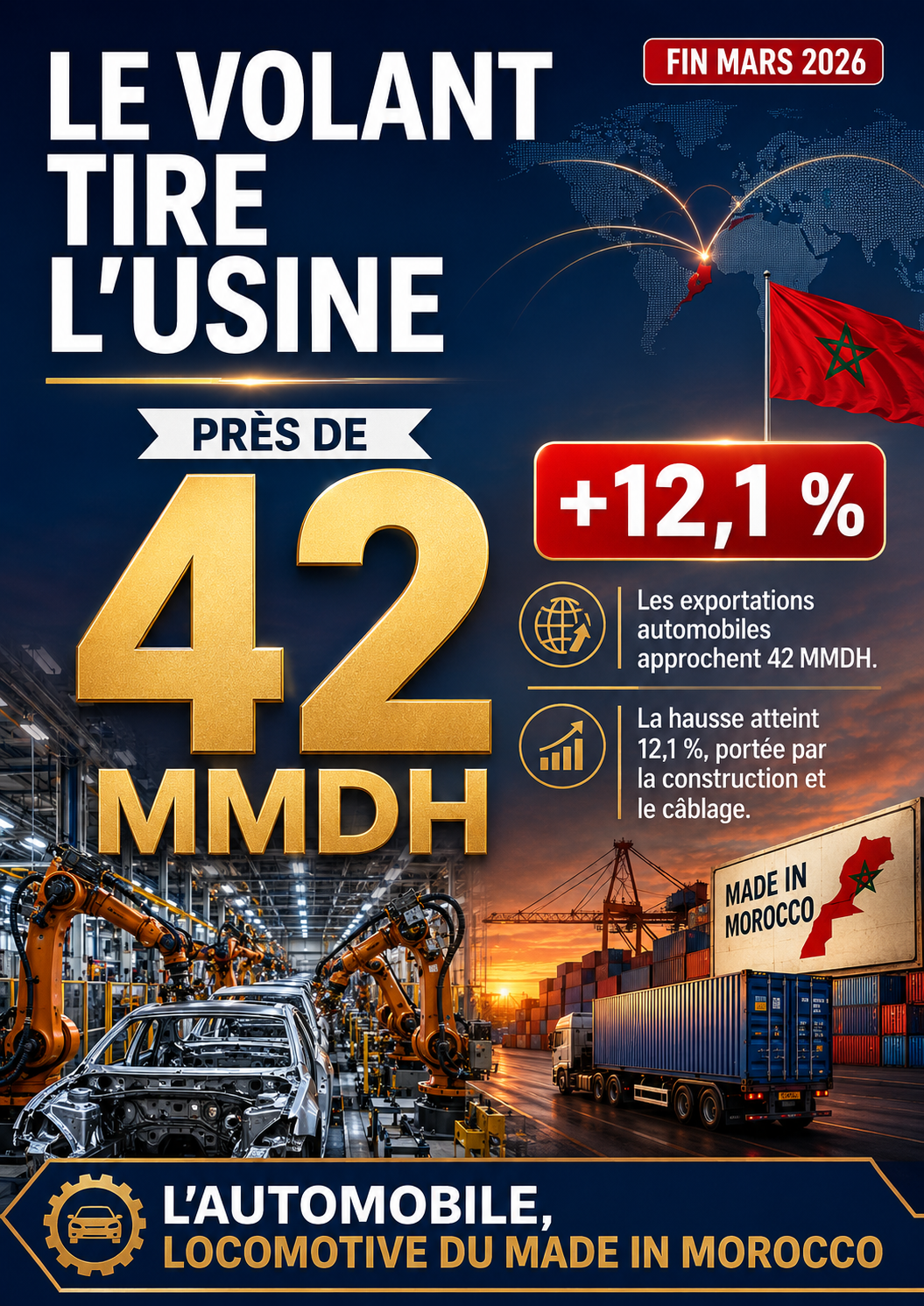 Près de 42 MMDH — L’automobile, locomotive du Made in Morocco