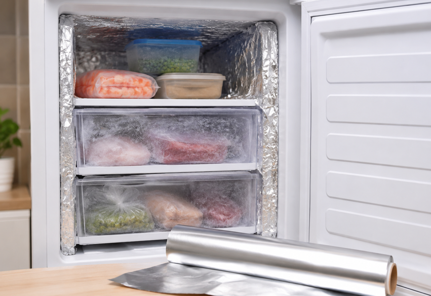 Le papier aluminium dans le congélateur : l’astuce de réparateur qui met fin au givre