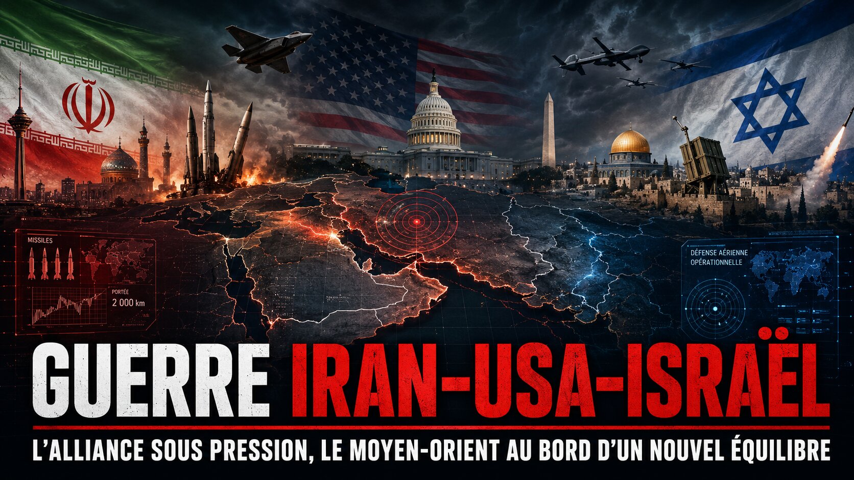 Guerre Iran–USA–Israël : l’alliance sous pression, le Moyen-Orient au bord d’un nouvel équilibre