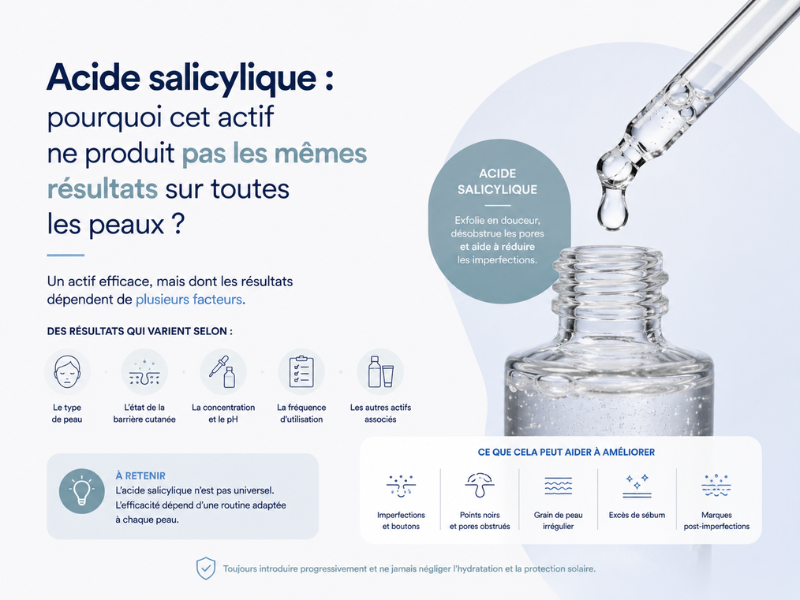 Acide salicylique : pourquoi cet actif ne produit pas les mêmes résultats sur toutes les peaux ?