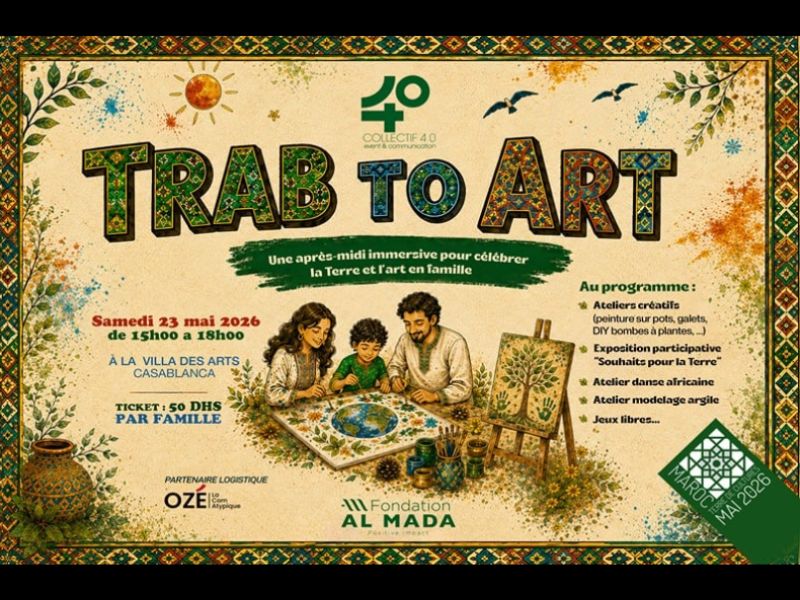 "TRAB TO ART" : une immersion artistique et sensorielle au cœur de la nature à Casablanca