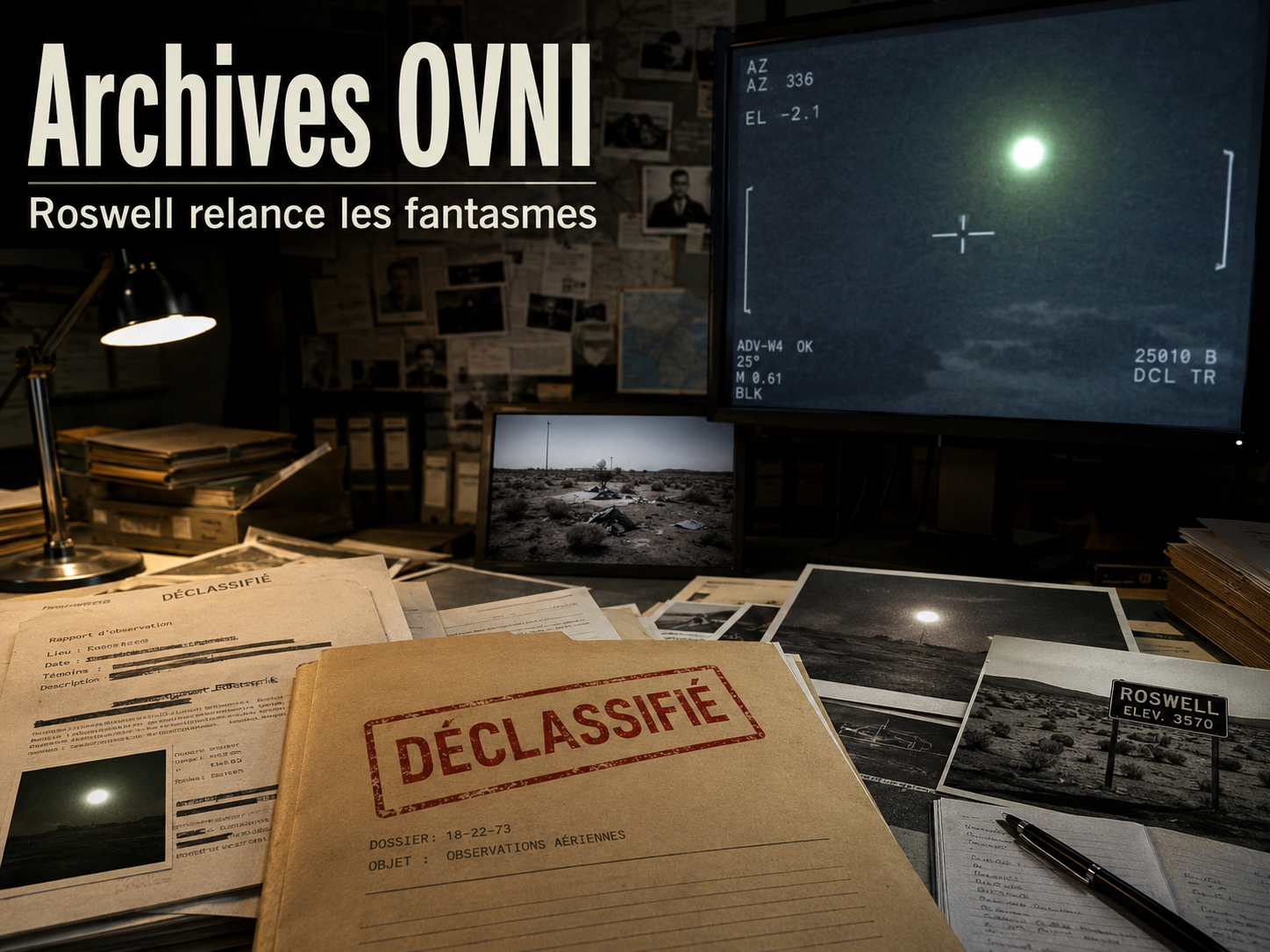 Dossier des OVNI : Orbes verts, Roswell et vidéos militaires 
