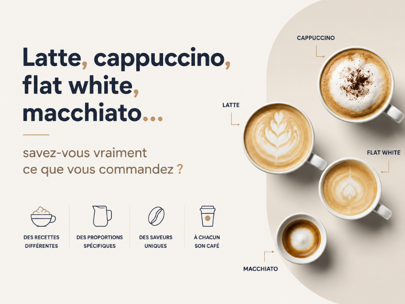 Latte, cappuccino, flat white, macchiato… savez-vous vraiment ce que vous commandez ?