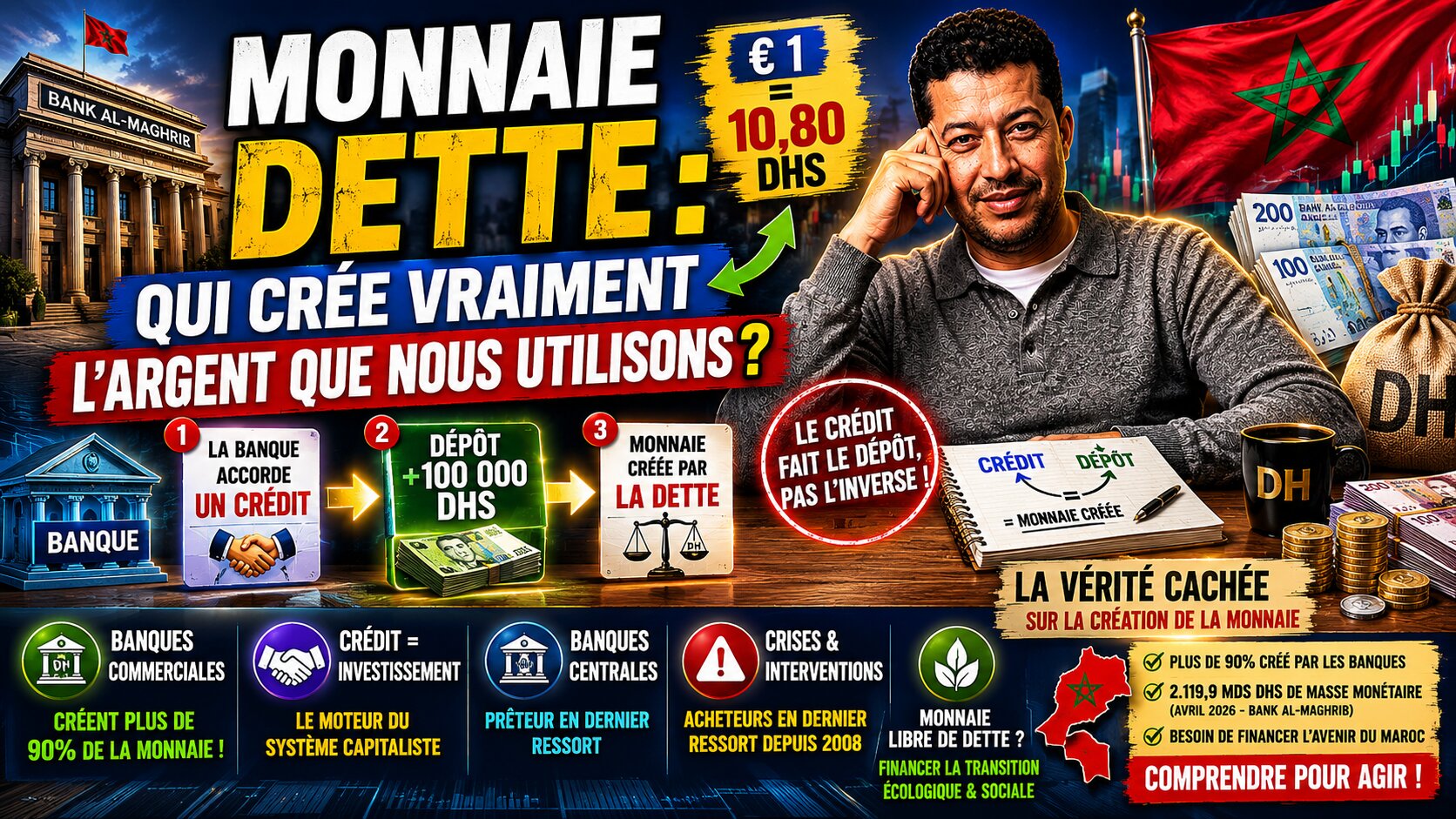 Monnaie dette : qui crée vraiment l’argent que nous utilisons ?