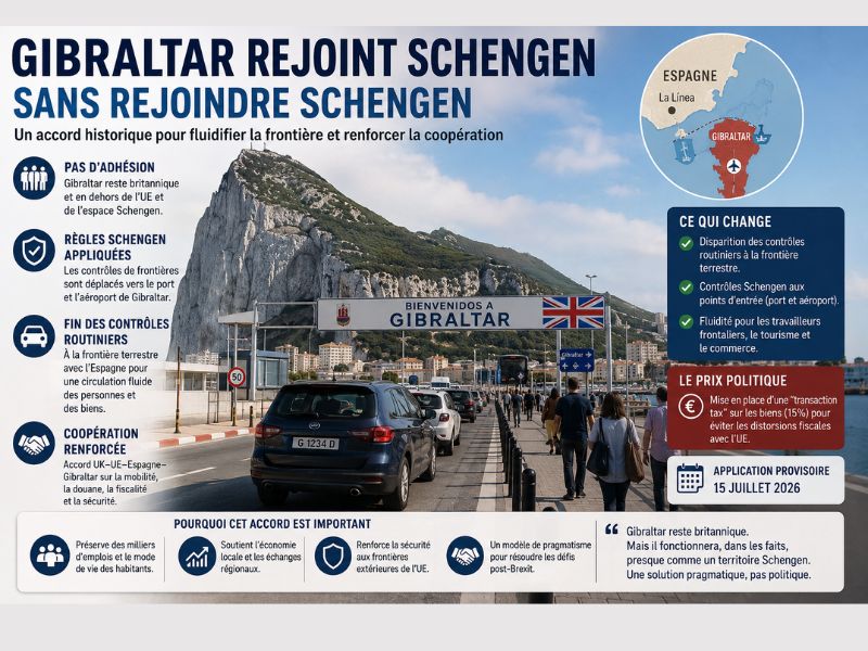Gibraltar rejoint Schengen sans rejoindre Schengen : le Brexit rattrapé par la géographie