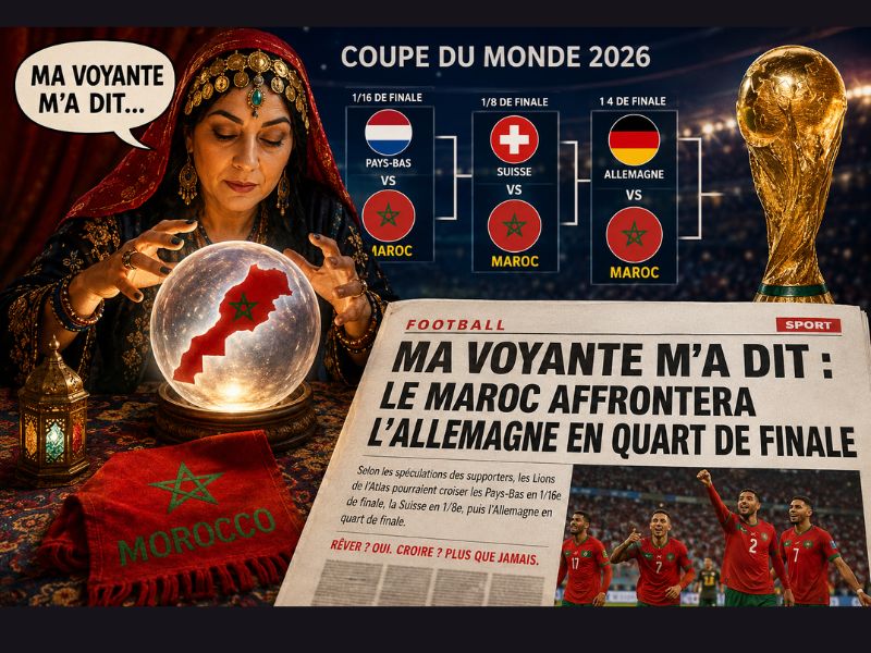 Ma voyante m’a dit : le Maroc affrontera l’Allemagne en quart de finale