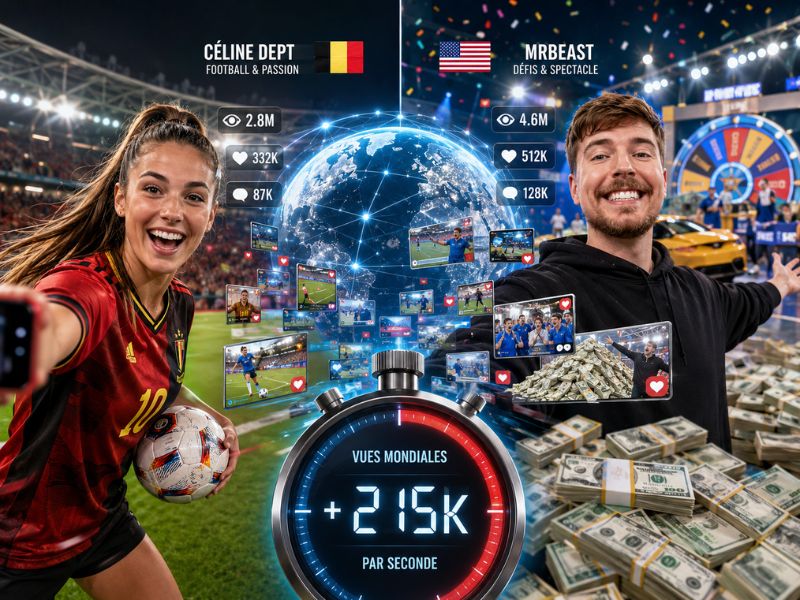 La Youtubeuse belge Céline Dept établit un nouveau record avec plus d’un milliard de vues en une semaine
