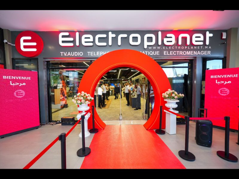 Magasin Electroplanet de Salé au Maroc, illustrant le réseau physique de l'enseigne