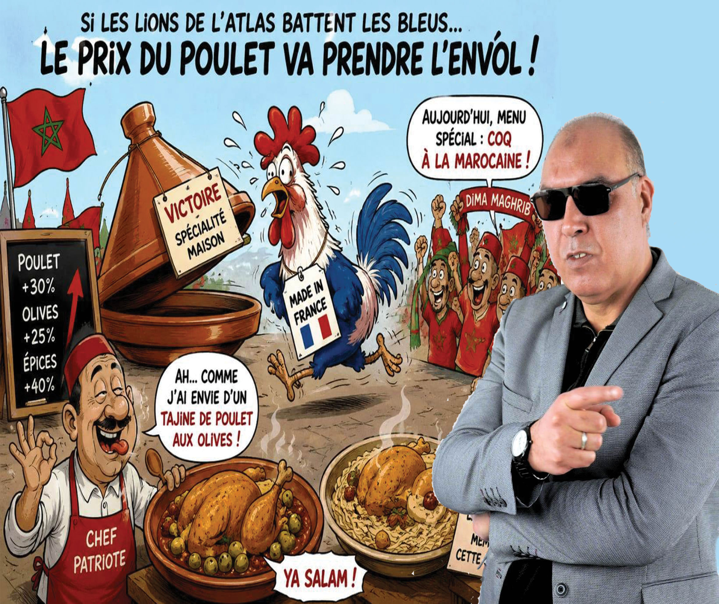 Le coq, le tajine et les pronostics gastronomiques !!
