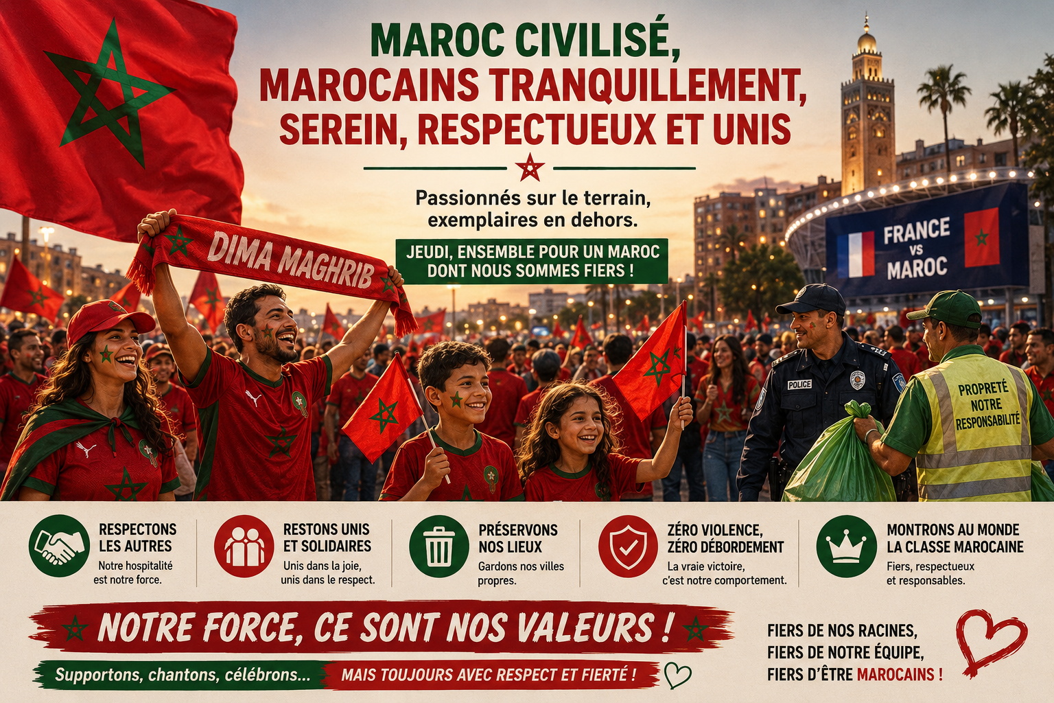 Maroc–France : la plus belle victoire sera celle de notre comportement