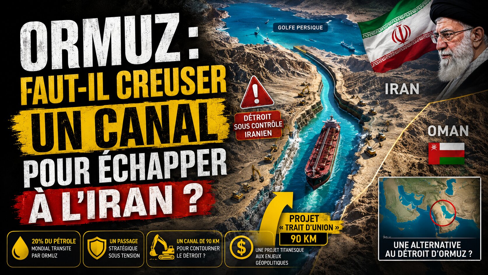 Ormuz : faut-il creuser un canal pour échapper à l’Iran ?