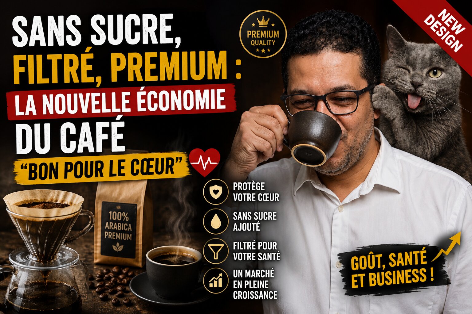 Sans sucre, filtré, premium : la nouvelle économie du café “bon pour le cœur”