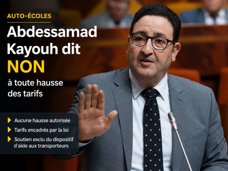 Auto-écoles : Abdessamad Kayouh dit non à toute hausse des tarifs