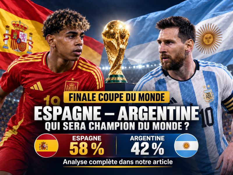 Espagne–Argentine : qui part favori pour devenir champion du monde ?