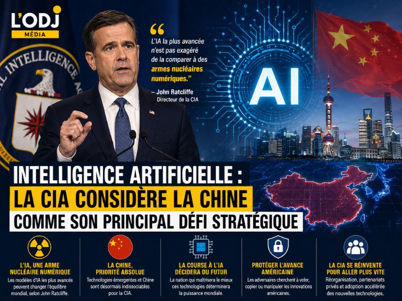 Intelligence artificielle : pourquoi la CIA place désormais la Chine au cœur de la bataille technologique mondiale