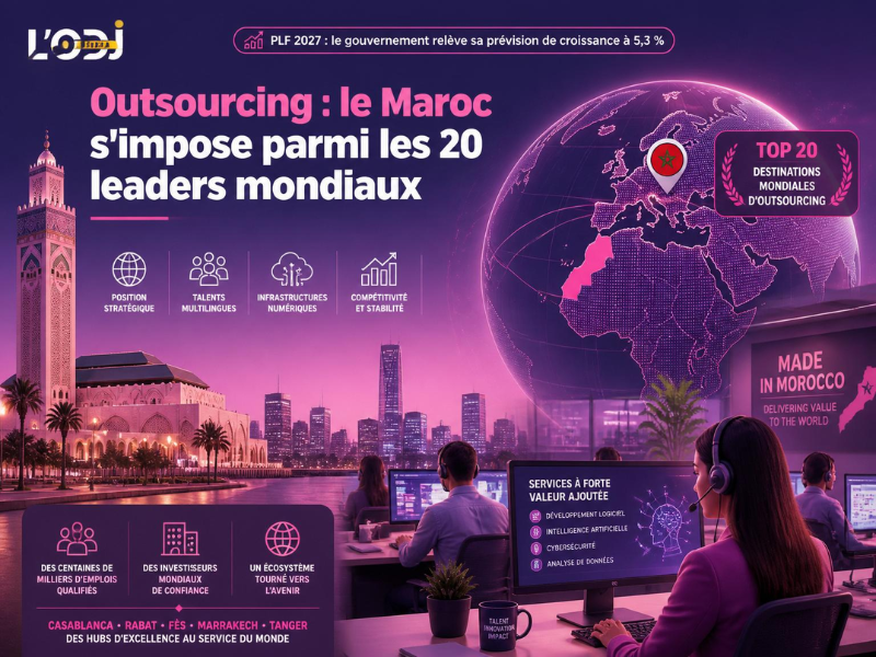 Outsourcing : le Maroc s'impose parmi les 20 leaders mondiaux