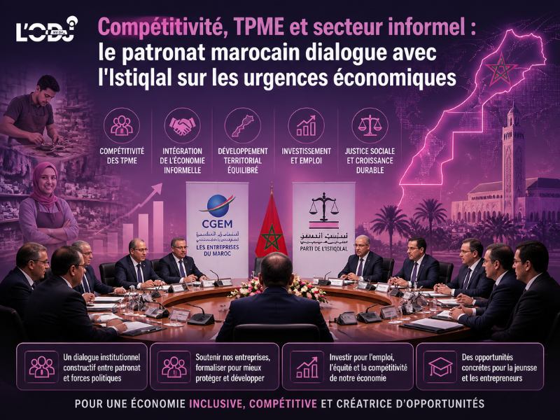 Compétitivité, TPME et secteur informel : le patronat marocain dialogue avec l'Istiqlal sur les urgences économiques
