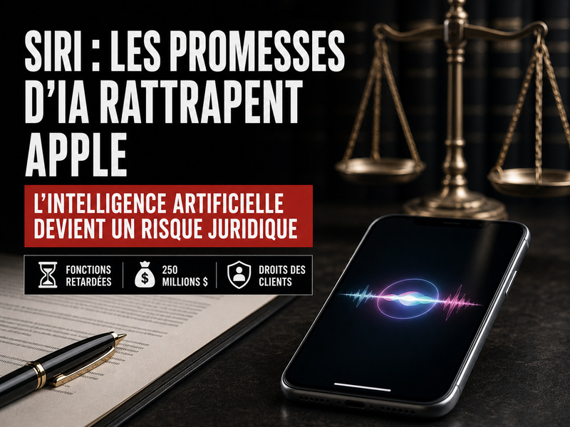 Apple rattrapée par les promesses de Siri : l'IA peut-elle devenir un risque juridique ?