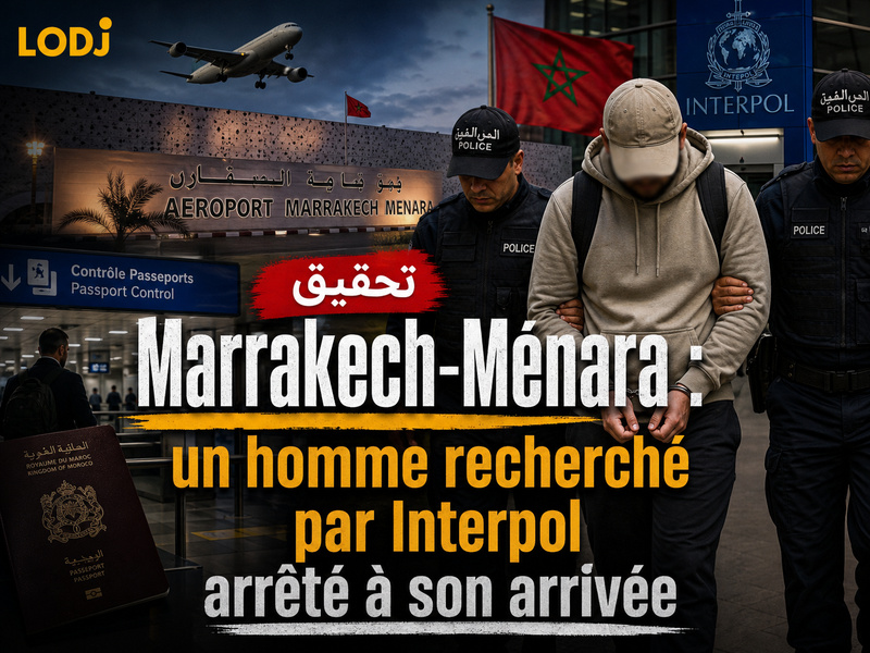 Marrakech-Ménara : un homme recherché par Interpol arrêté à son arrivée