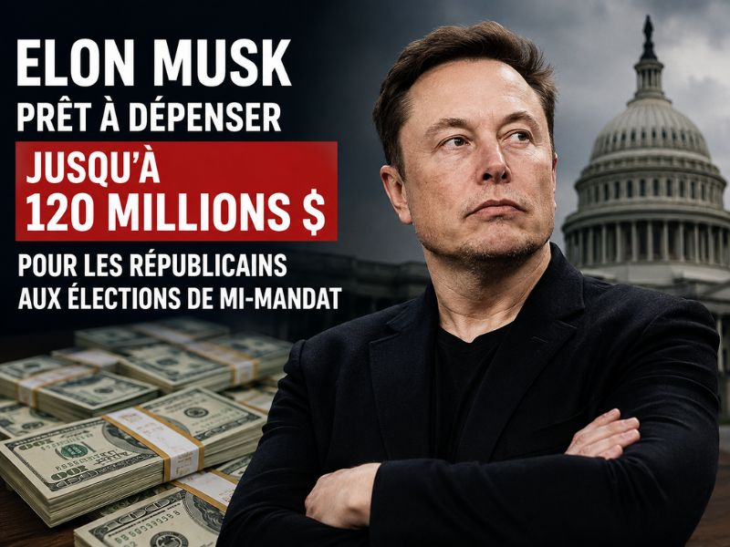 Elon Musk avait juré de quitter la politique… le voilà prêt à remettre 120 millions de dollars sur la table