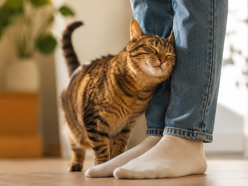 Votre chat se frotte contre vous ? Voici ce qu'il cherche vraiment à vous dire