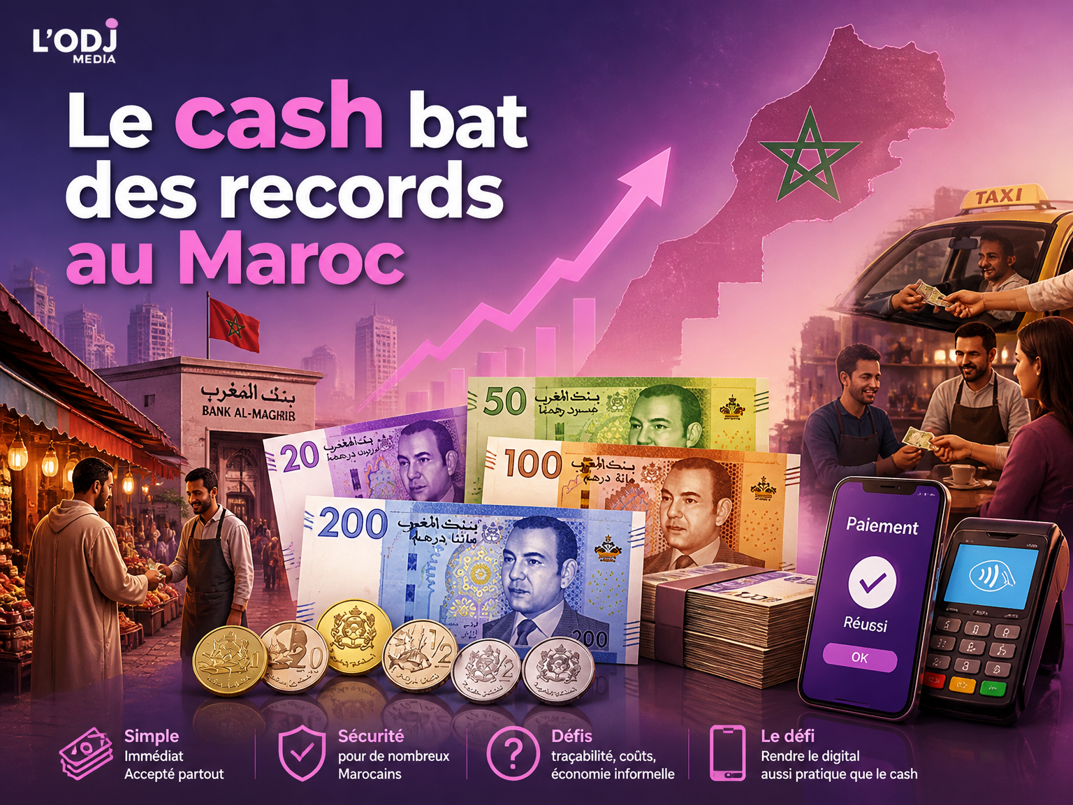 Le cash bat des records au Maroc