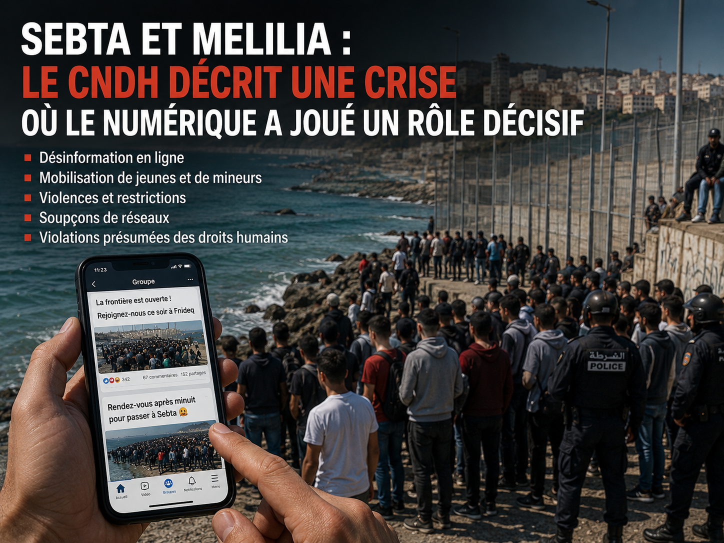 ​Sebta et Melilia : le CNDH décrit une crise où le numérique a joué un rôle décisif