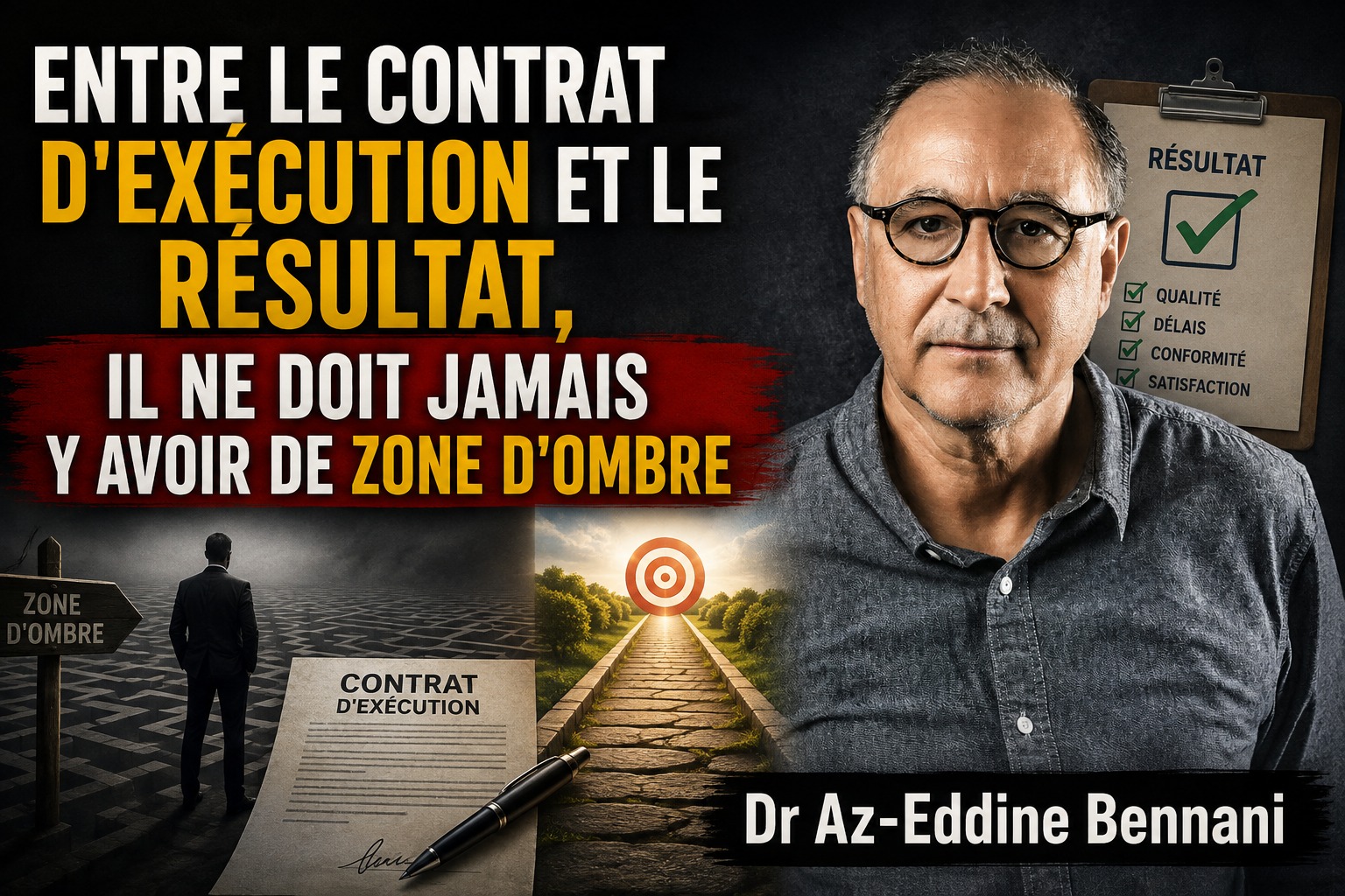 ​Entre le contrat d'exécution et le résultat, il ne doit jamais y avoir de zone d'ombre