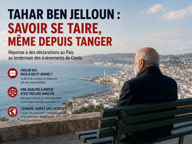 Tahar Ben Jelloun : savoir se taire, même depuis Tanger