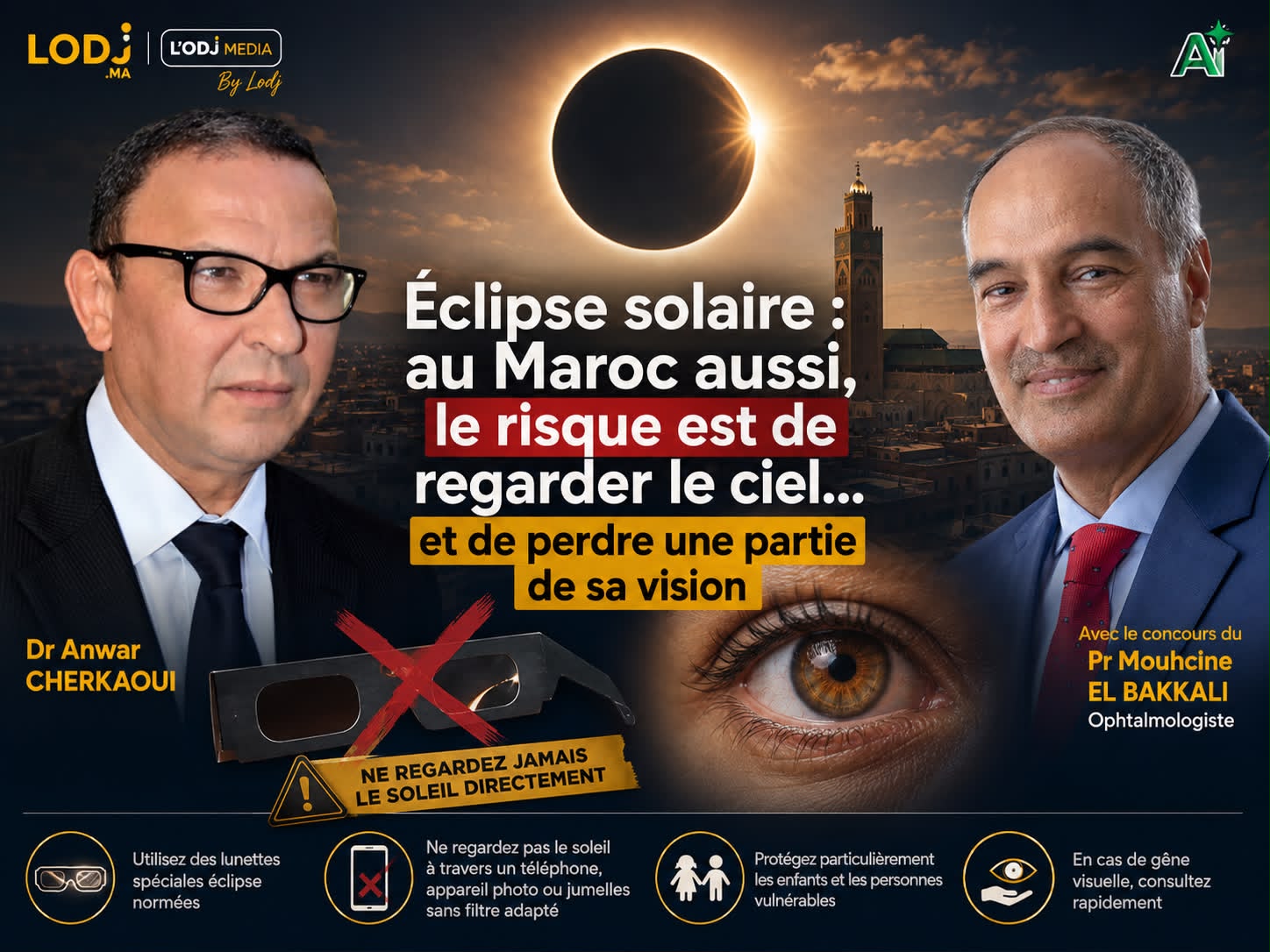 ​Éclipse solaire : au Maroc aussi, le risque est de regarder le ciel… et de perdre une partie de sa vision !