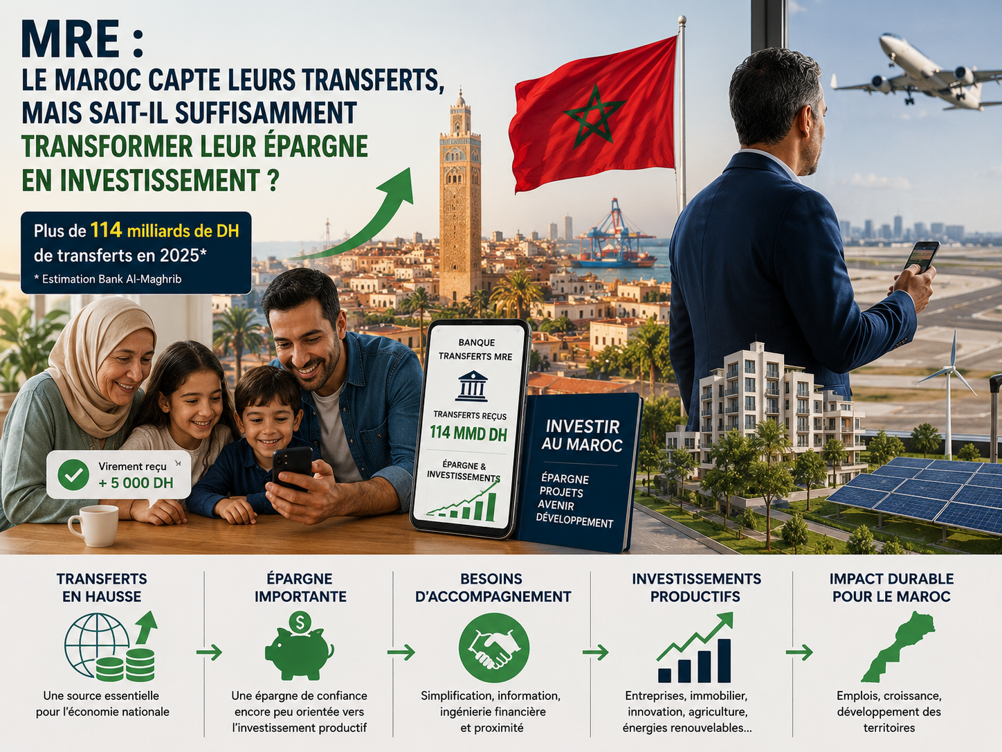 ​MRE : le Maroc capte leurs transferts, mais sait-il suffisamment transformer leur épargne en investissement ?