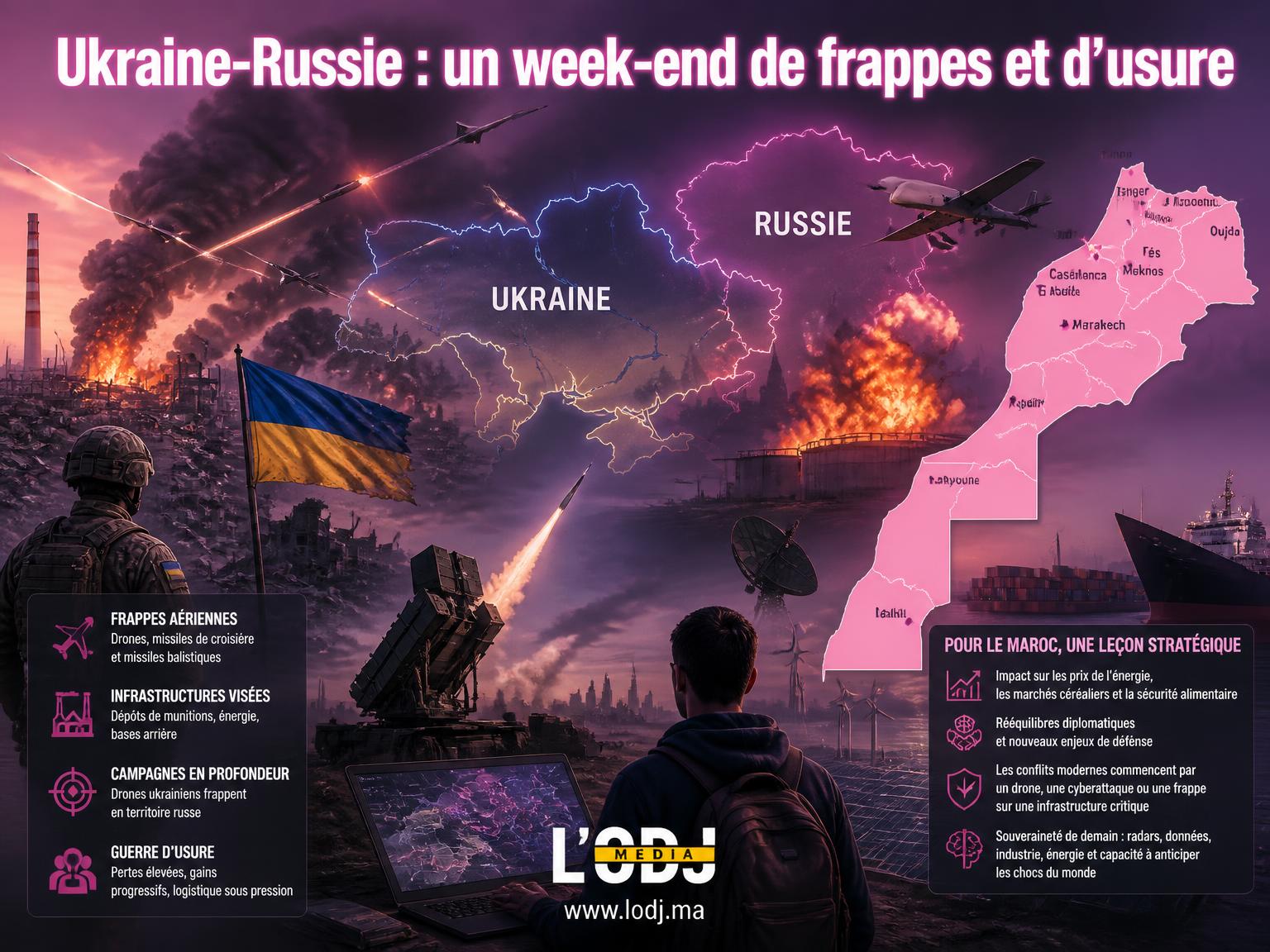 Ukraine-Russie : un week-end de frappes et d’usure