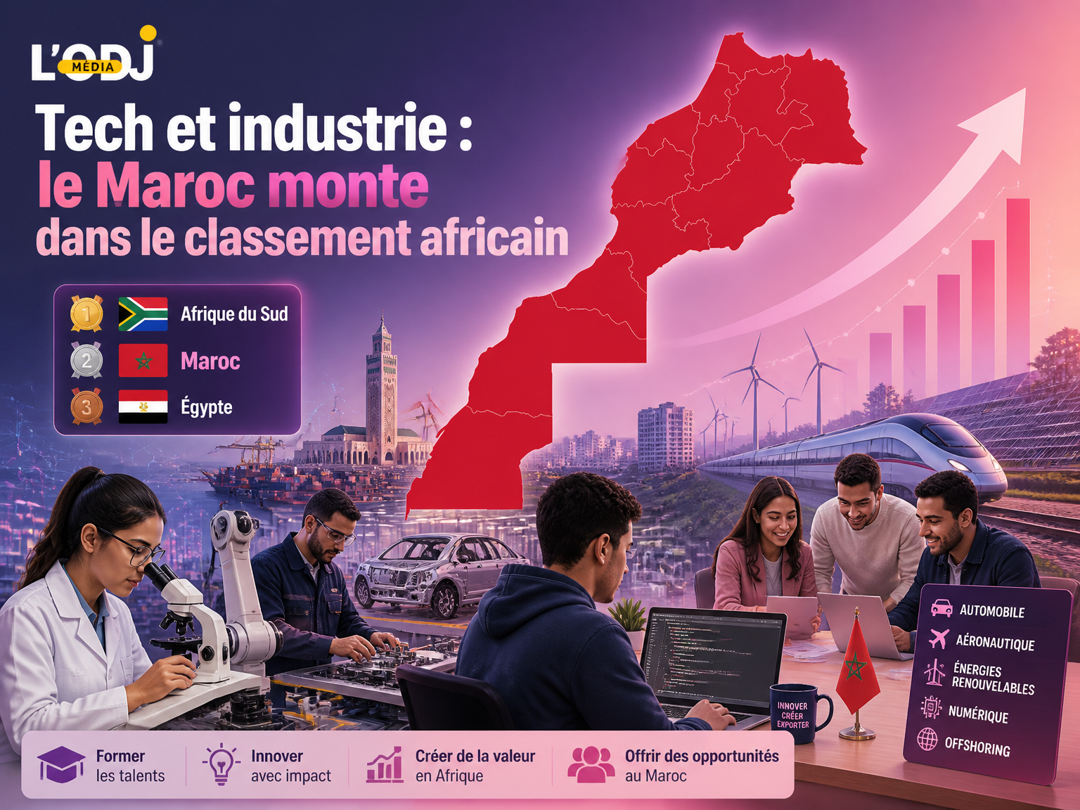 Tech et industrie : le Maroc monte dans le classement africain