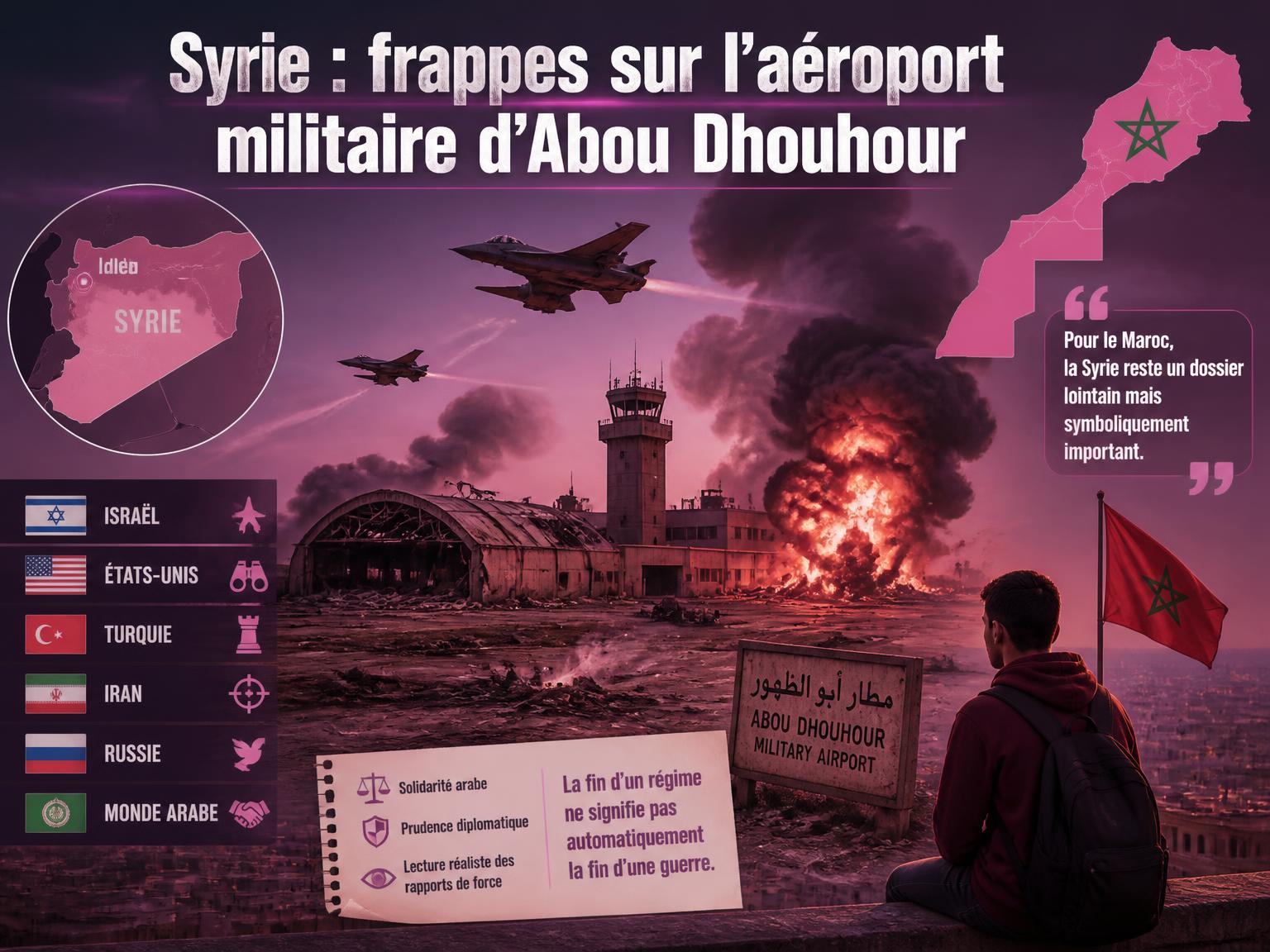 Syrie : frappes sur l’aéroport militaire d’Abou Dhouhour