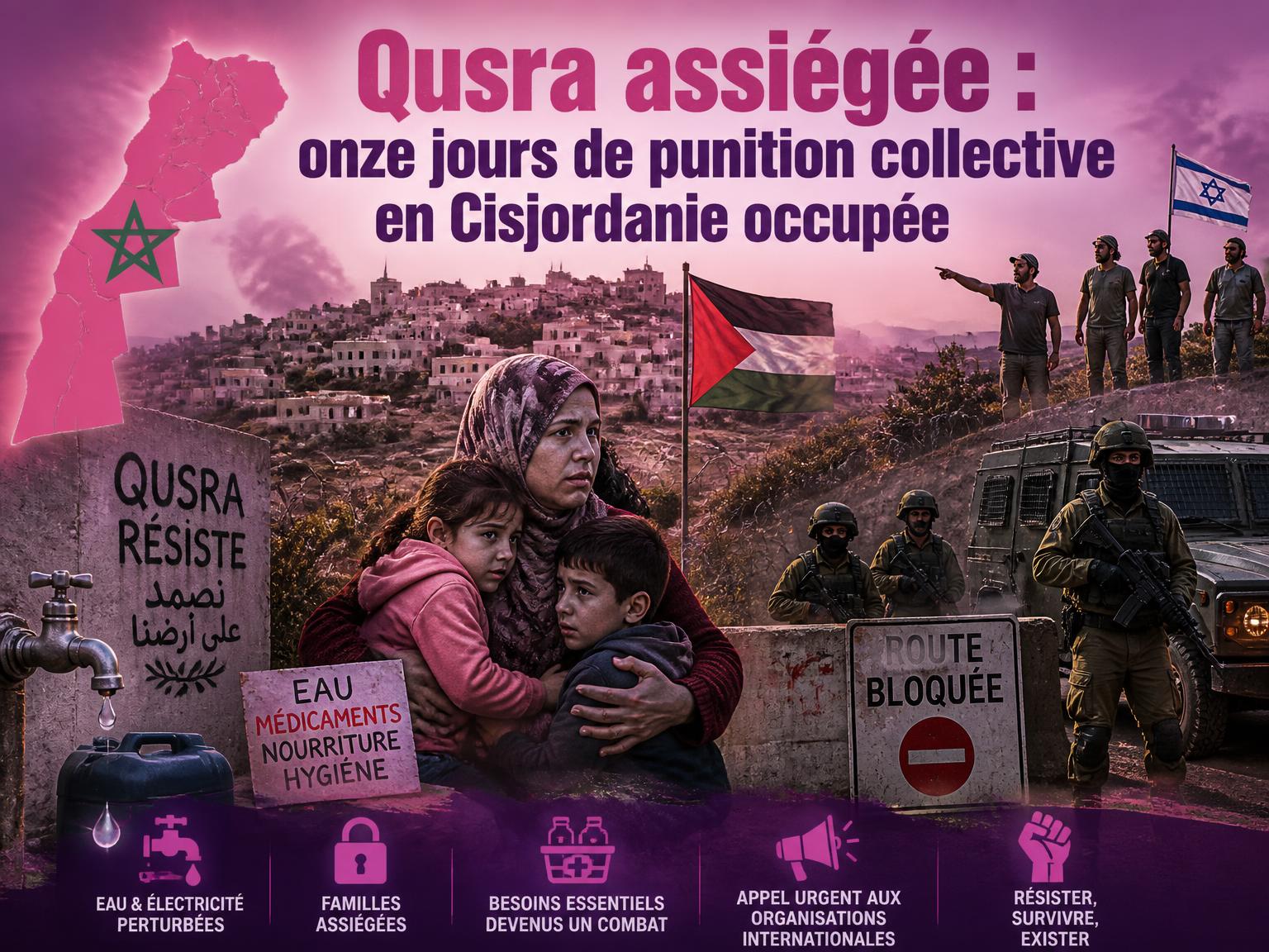 Qusra assiégée : onze jours de punition collective en Cisjordanie occupée