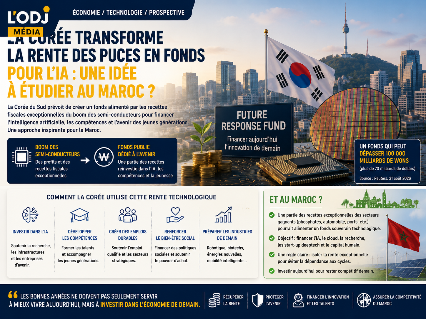 ​La Corée transforme la rente des puces en fonds pour l’IA : une idée à étudier au Maroc ?