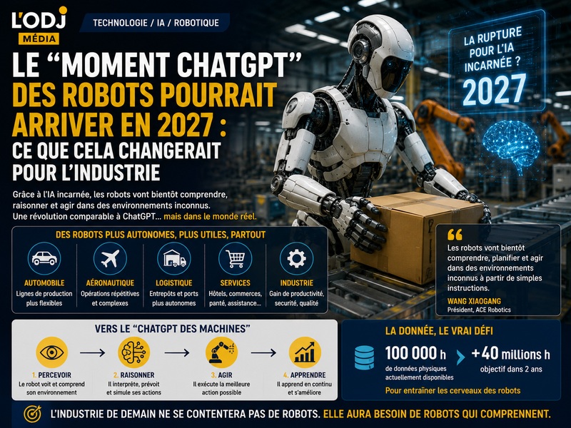 ​Le « moment ChatGPT » des robots pourrait arriver en 2027 : ce que cela changerait pour l’industrie