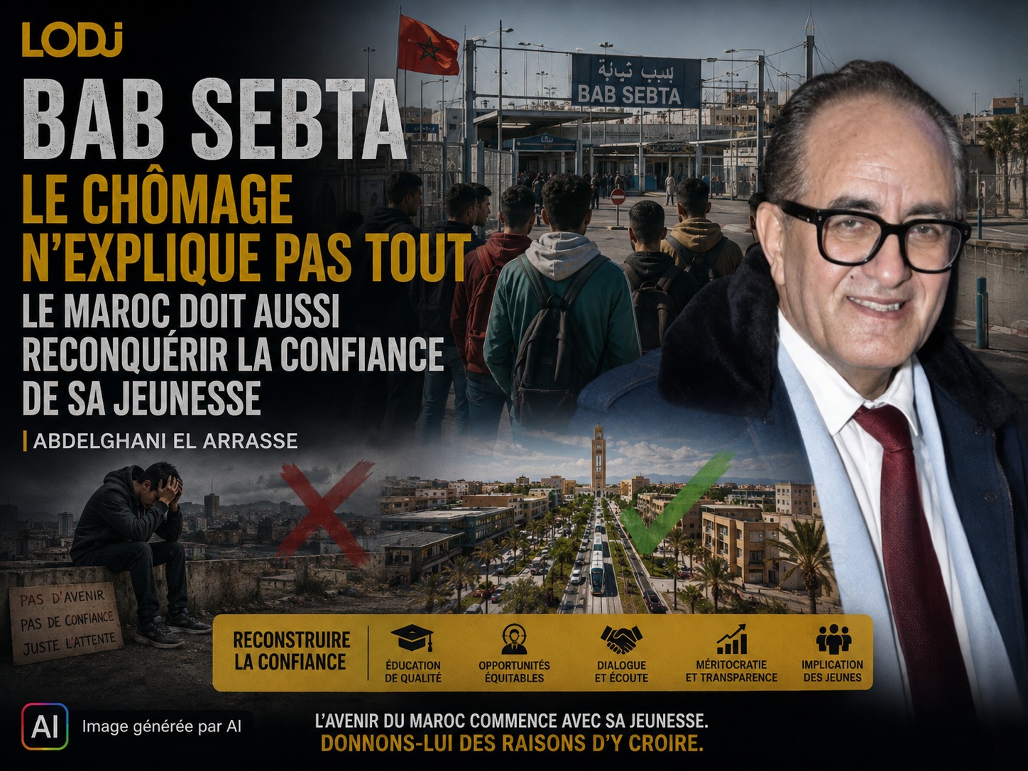 Bab Sebta : le chômage n’explique pas tout, le Maroc doit aussi reconquérir la confiance de sa jeunesse*