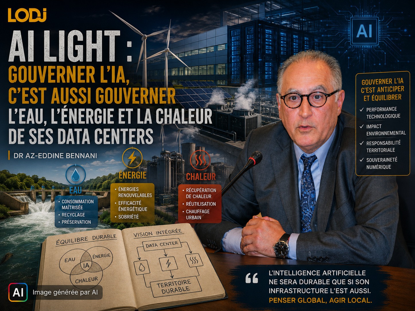 ​AI Light : gouverner l’IA, c’est aussi gouverner l’eau, l’énergie et la chaleur de ses data centers
