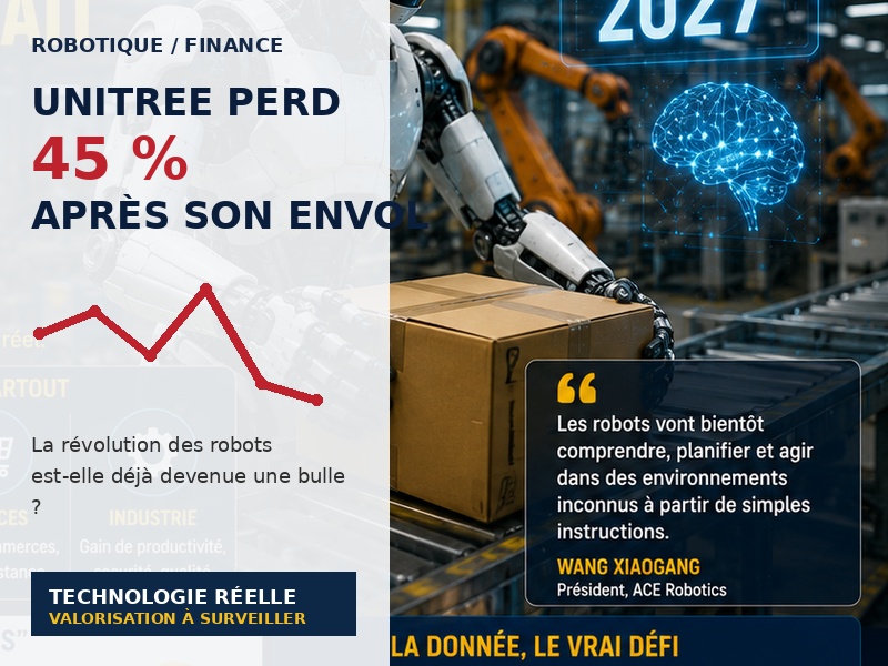 ​Unitree perd 45 % après son envol : la révolution des robots est-elle déjà devenue une bulle ?