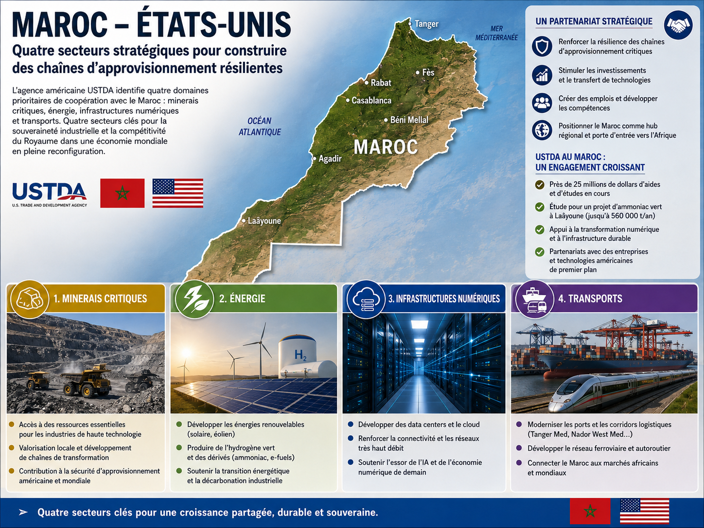 Minerais, énergie, data, transports : pourquoi Washington regarde de plus en plus le Maroc